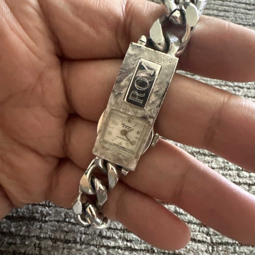 Works VTG Lucerne Swiss Silver Manual Wind Women Bracelet Watch For ROY Fit 6.25